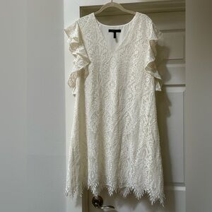 Stripe White Bcbgmaxazria Lace Dress for Sale up to 90% Off: Poshmark